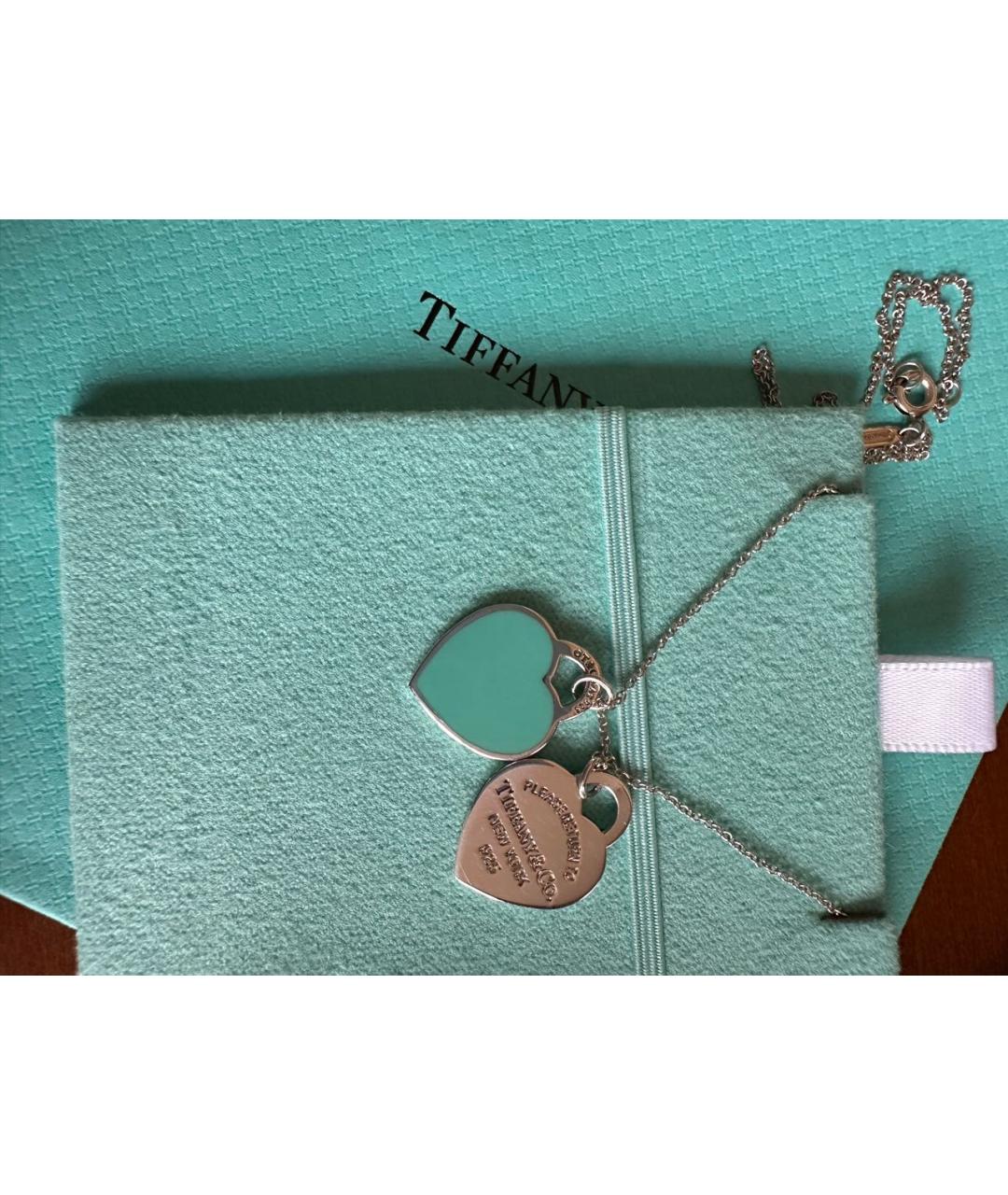 TIFFANY&CO Бирюзовое серебряное колье, фото 4