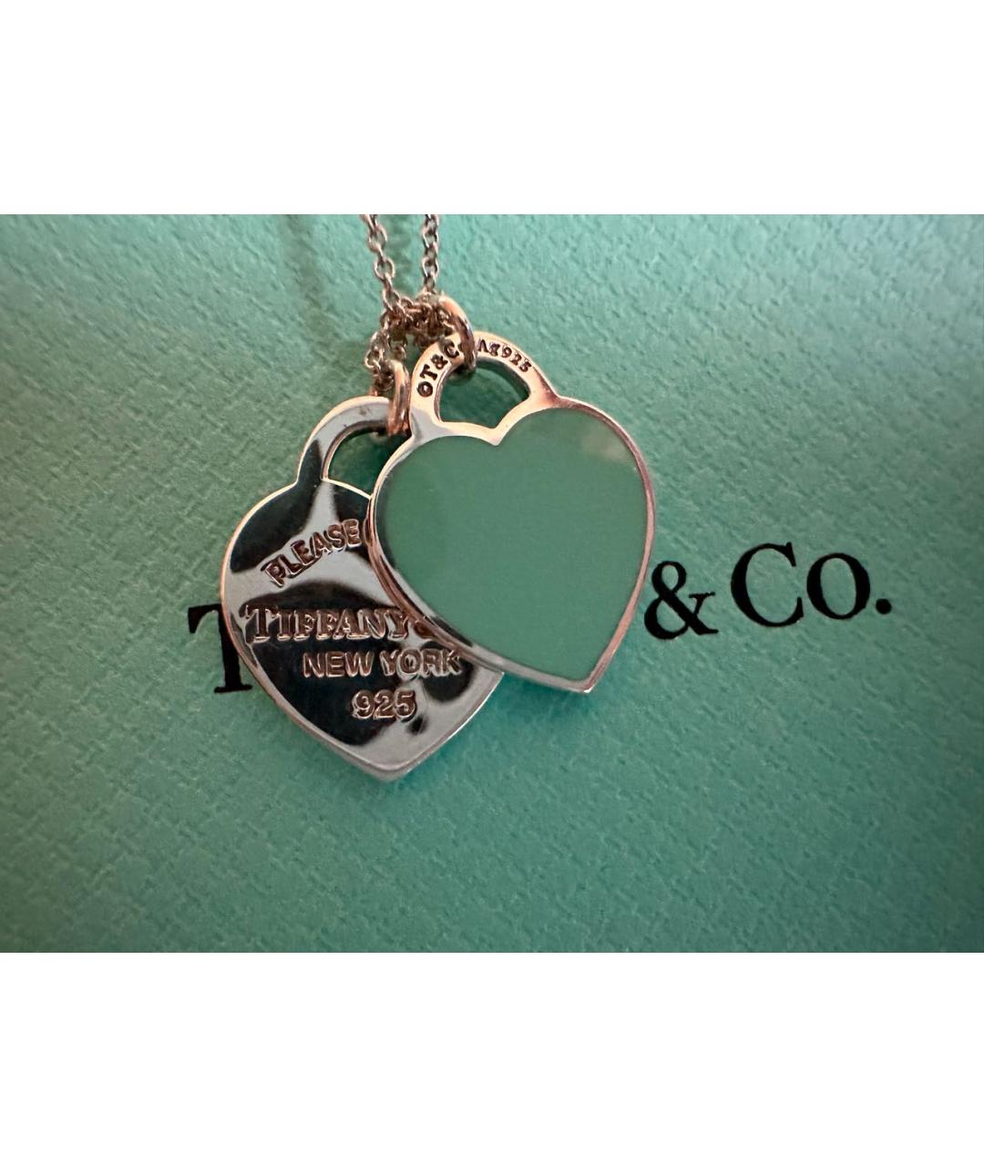 TIFFANY&CO Бирюзовое серебряное колье, фото 5