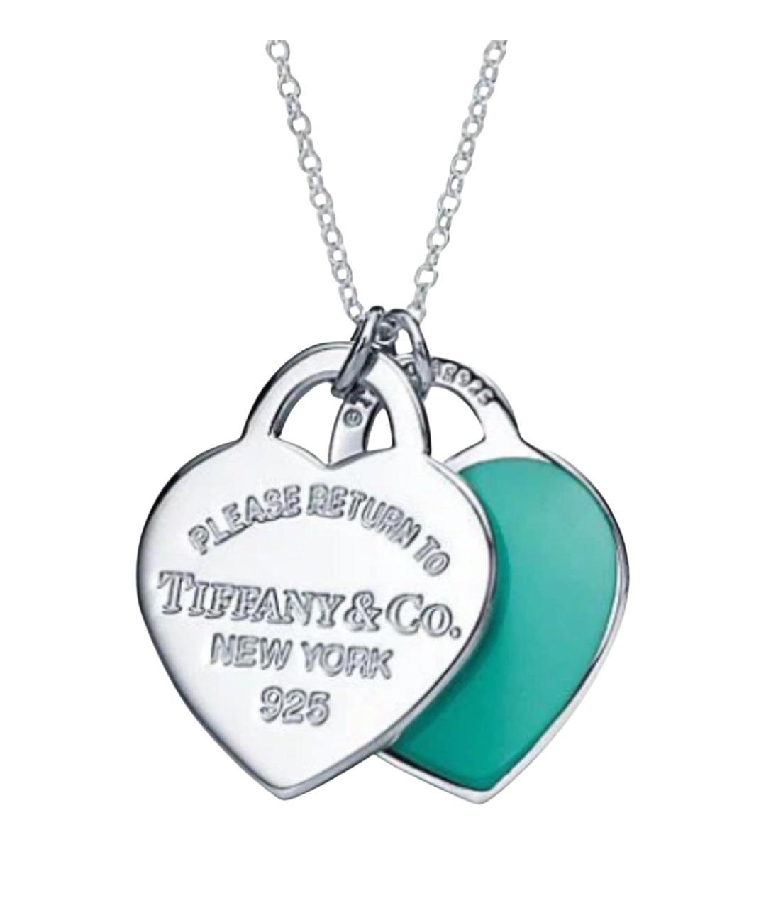 TIFFANY&CO Бирюзовое серебряное колье, фото 1