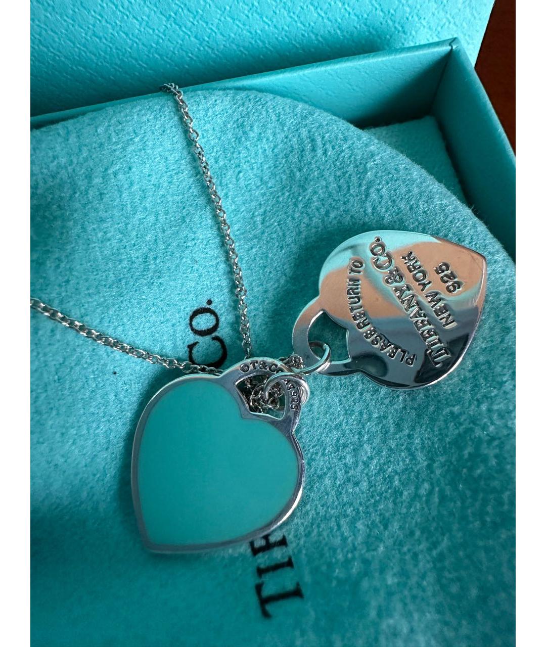 TIFFANY&CO Бирюзовое серебряное колье, фото 6