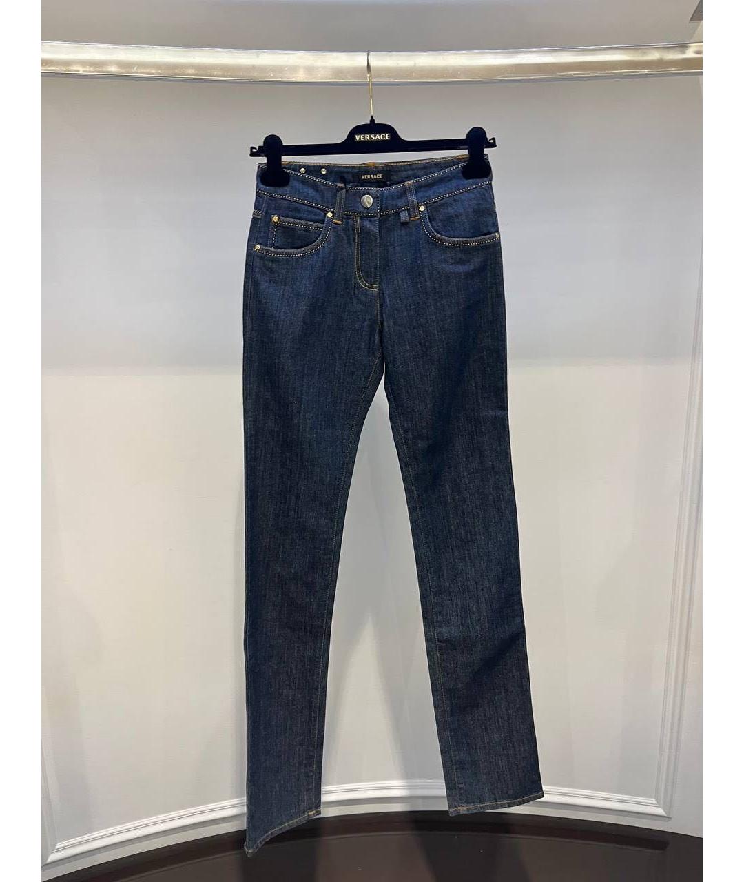 VERSACE Синие джинсы слим, фото 3