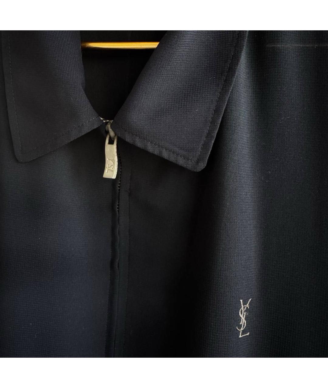 YVES SAINT LAURENT VINTAGE Черная полиэстеровая куртка, фото 3