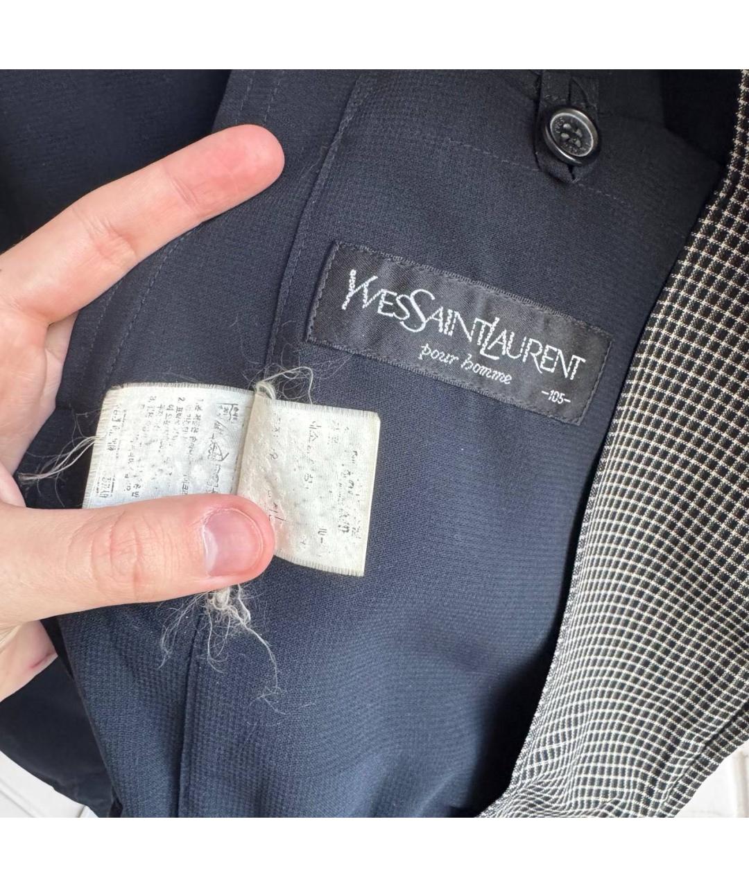 YVES SAINT LAURENT VINTAGE Черная полиэстеровая куртка, фото 4