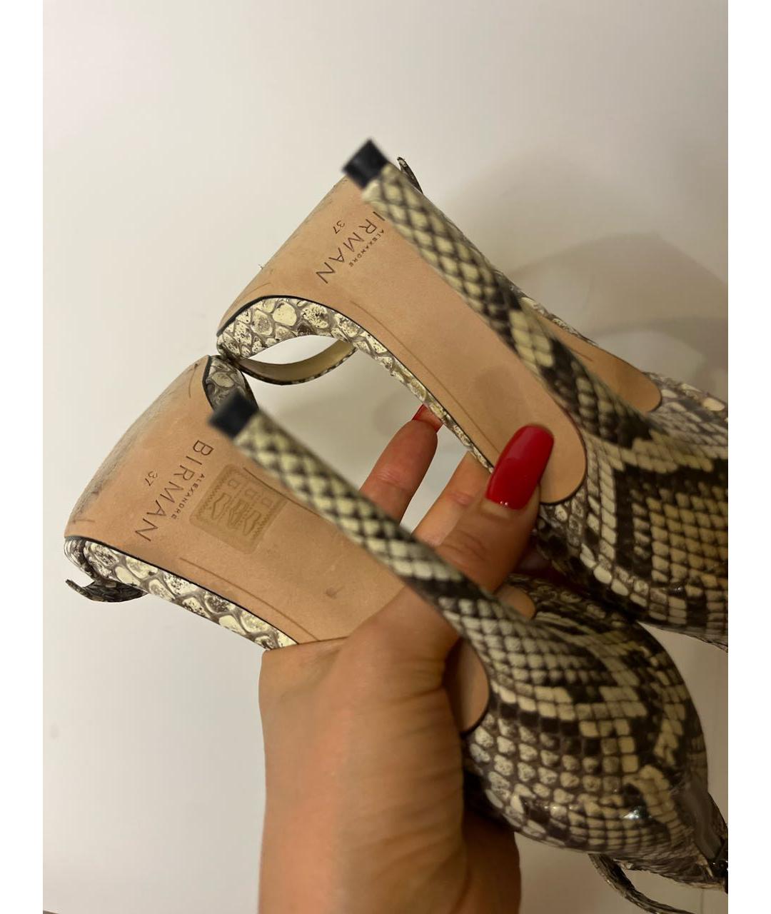 ALEXANDRE BIRMAN Мульти босоножки из экзотической кожи, фото 6