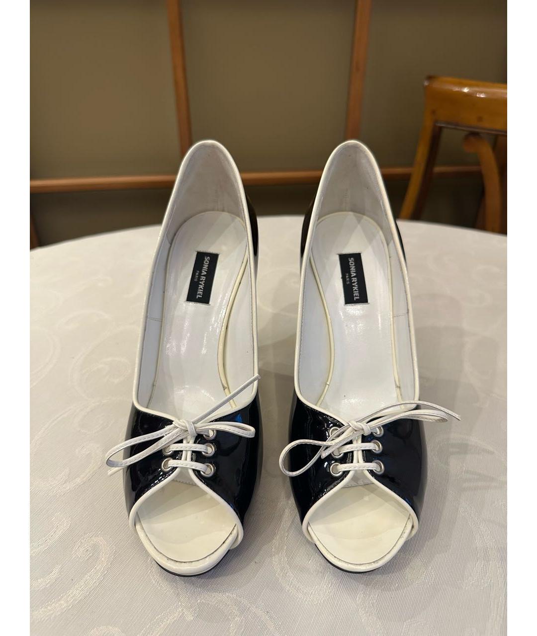 SONIA RYKIEL Черные туфли из лакированной кожи, фото 7