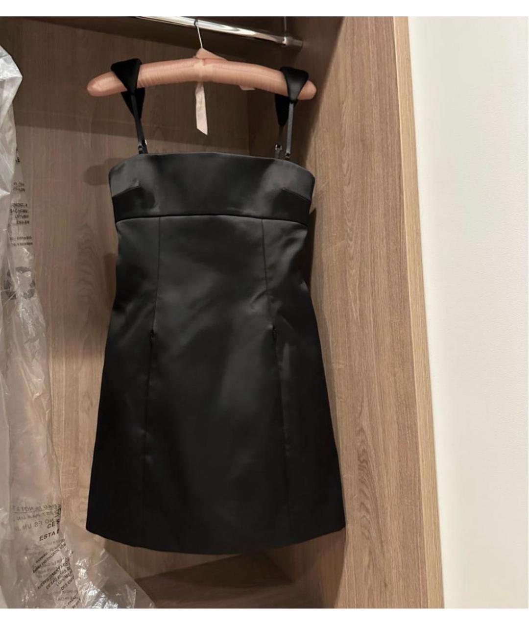 ALEXANDER WANG Черное атласное коктейльное платье, фото 2