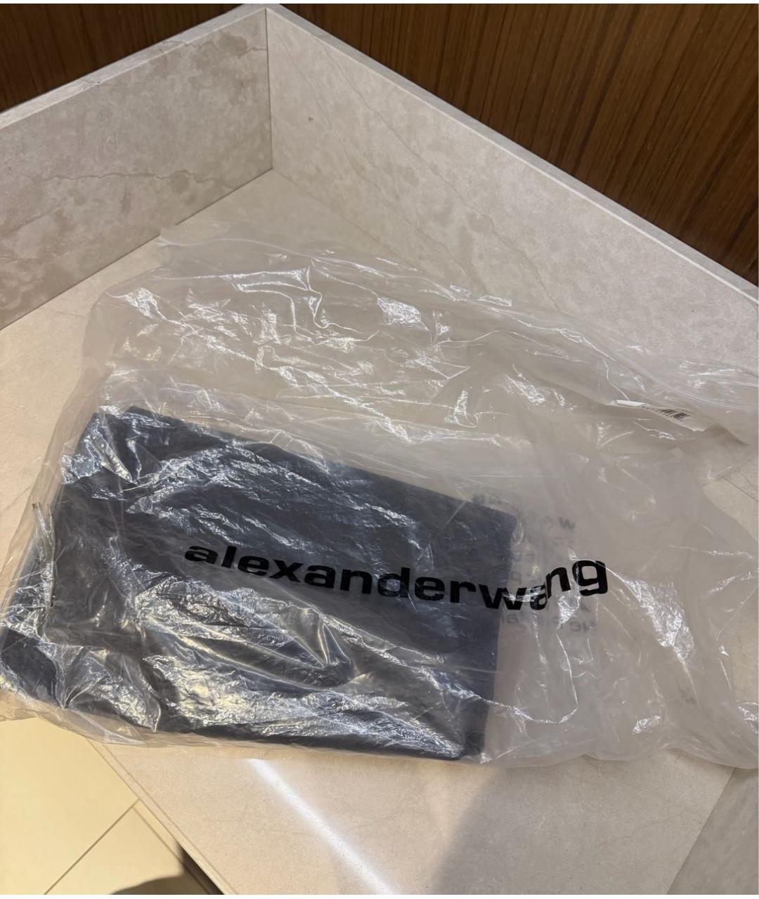 ALEXANDER WANG Черное атласное коктейльное платье, фото 8