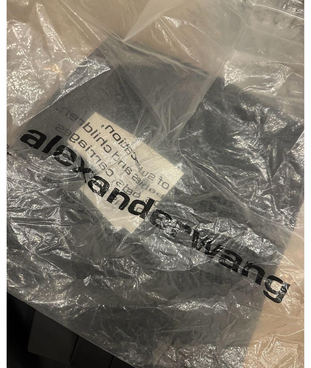 ALEXANDER WANG Черное атласное коктейльное платье, фото 6