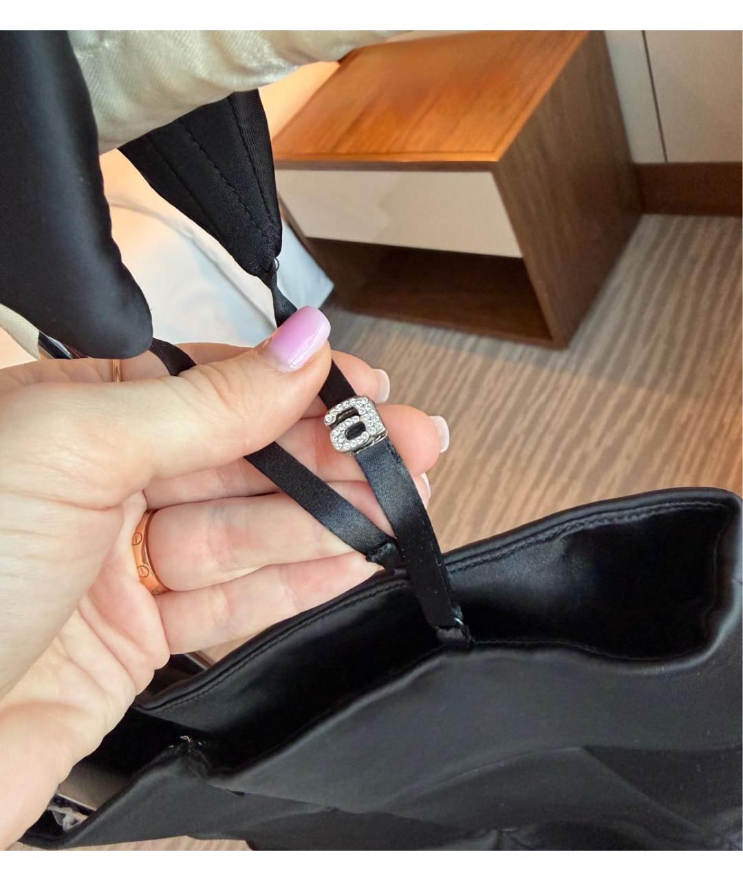 ALEXANDER WANG Черное атласное коктейльное платье, фото 5