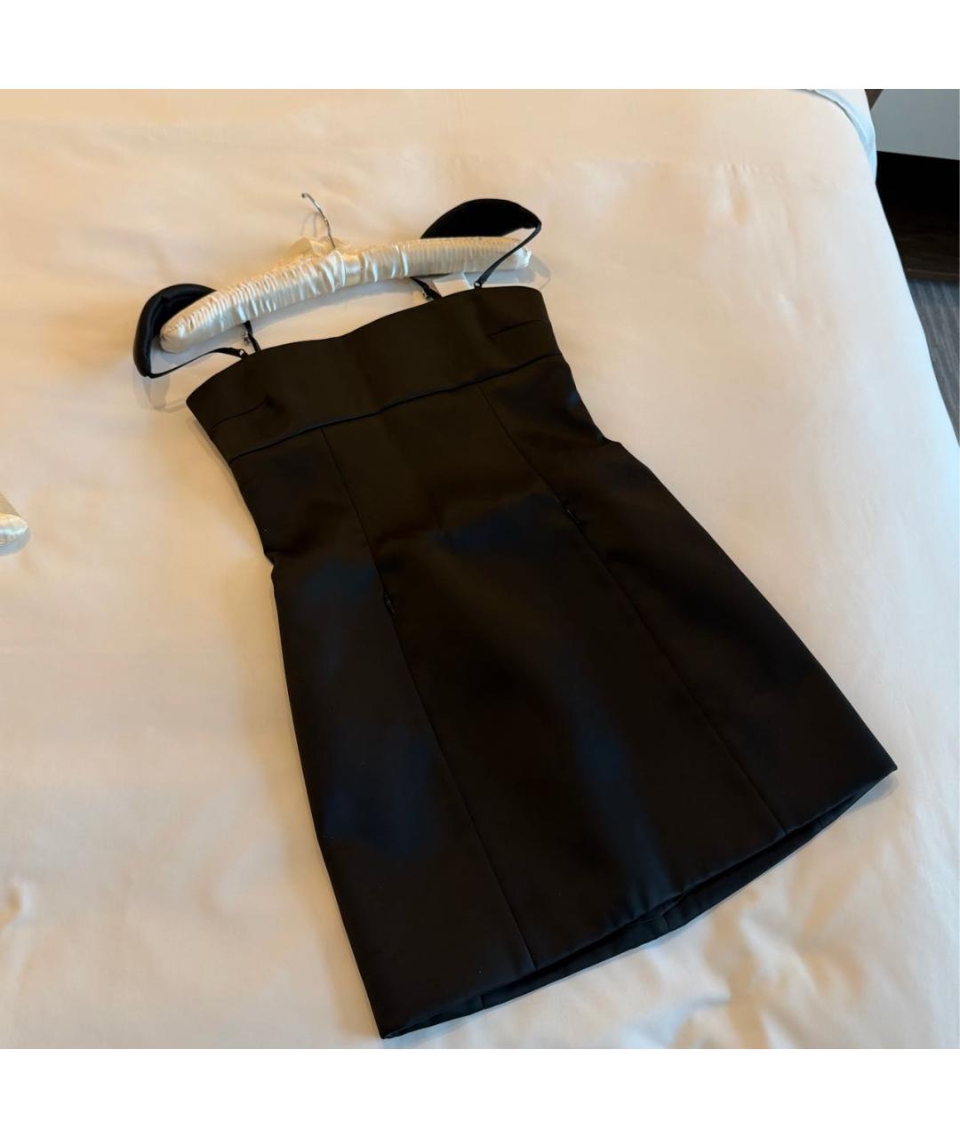 ALEXANDER WANG Черное атласное коктейльное платье, фото 3