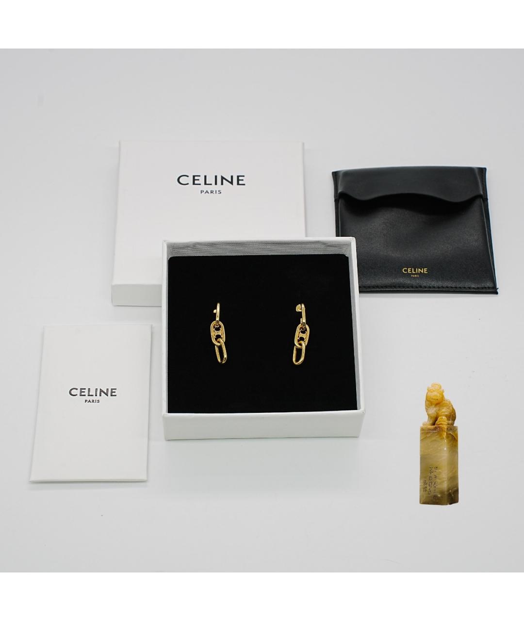 CELINE Золотые серьги, фото 2