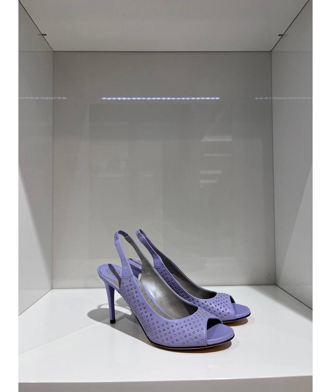 VERSACE Фиолетовые босоножки, фото 4