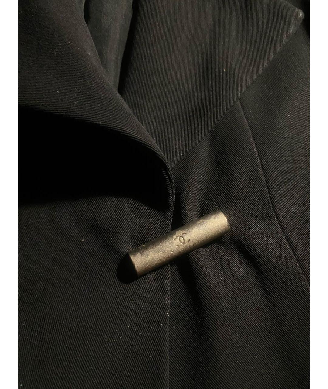 CHANEL Черный хлопковый жакет/пиджак, фото 4