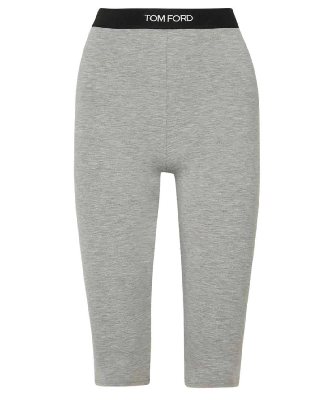 TOM FORD Серые хлопковые леггинсы и велосипедки, фото 1