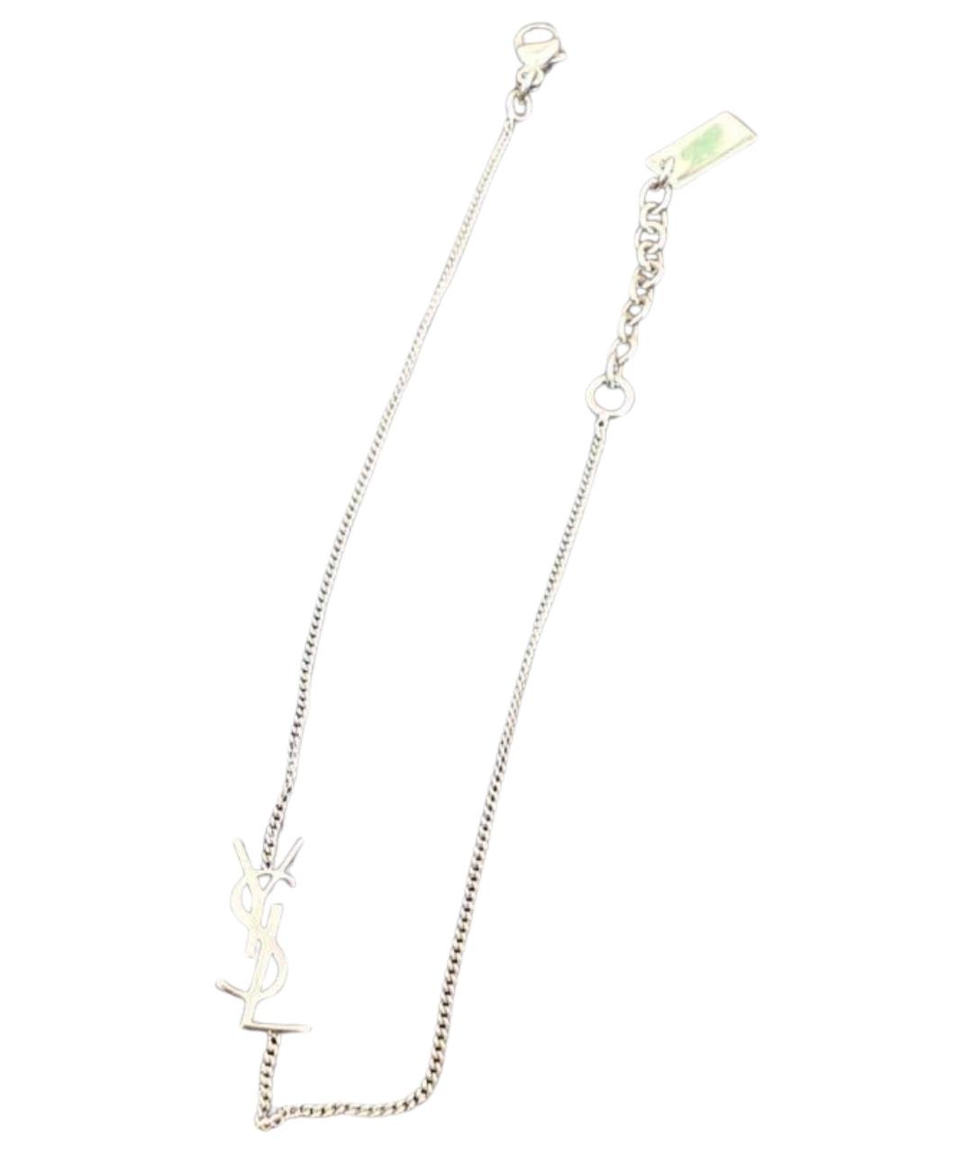 SAINT LAURENT Серебрянный браслет, фото 1