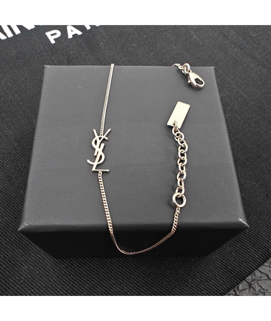 SAINT LAURENT Серебрянный браслет, фото 3
