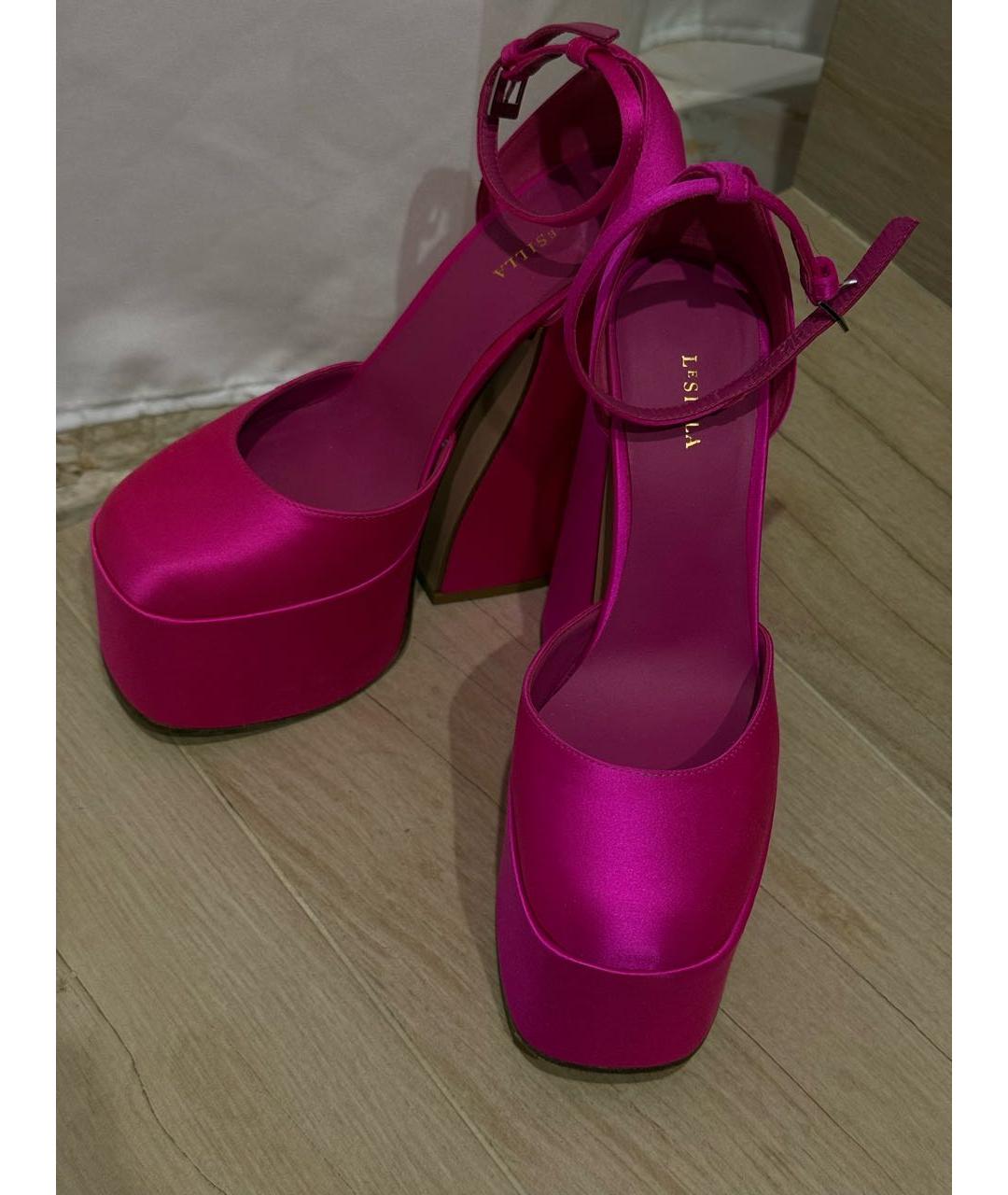 LE SILLA Розовые текстильные туфли, фото 3