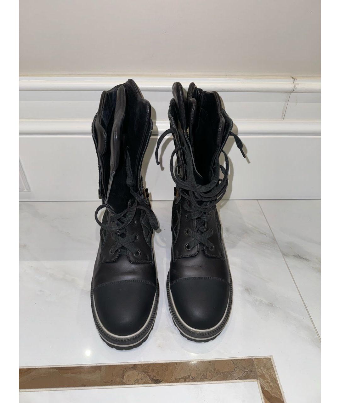 CHANEL Черные текстильные ботинки, фото 3