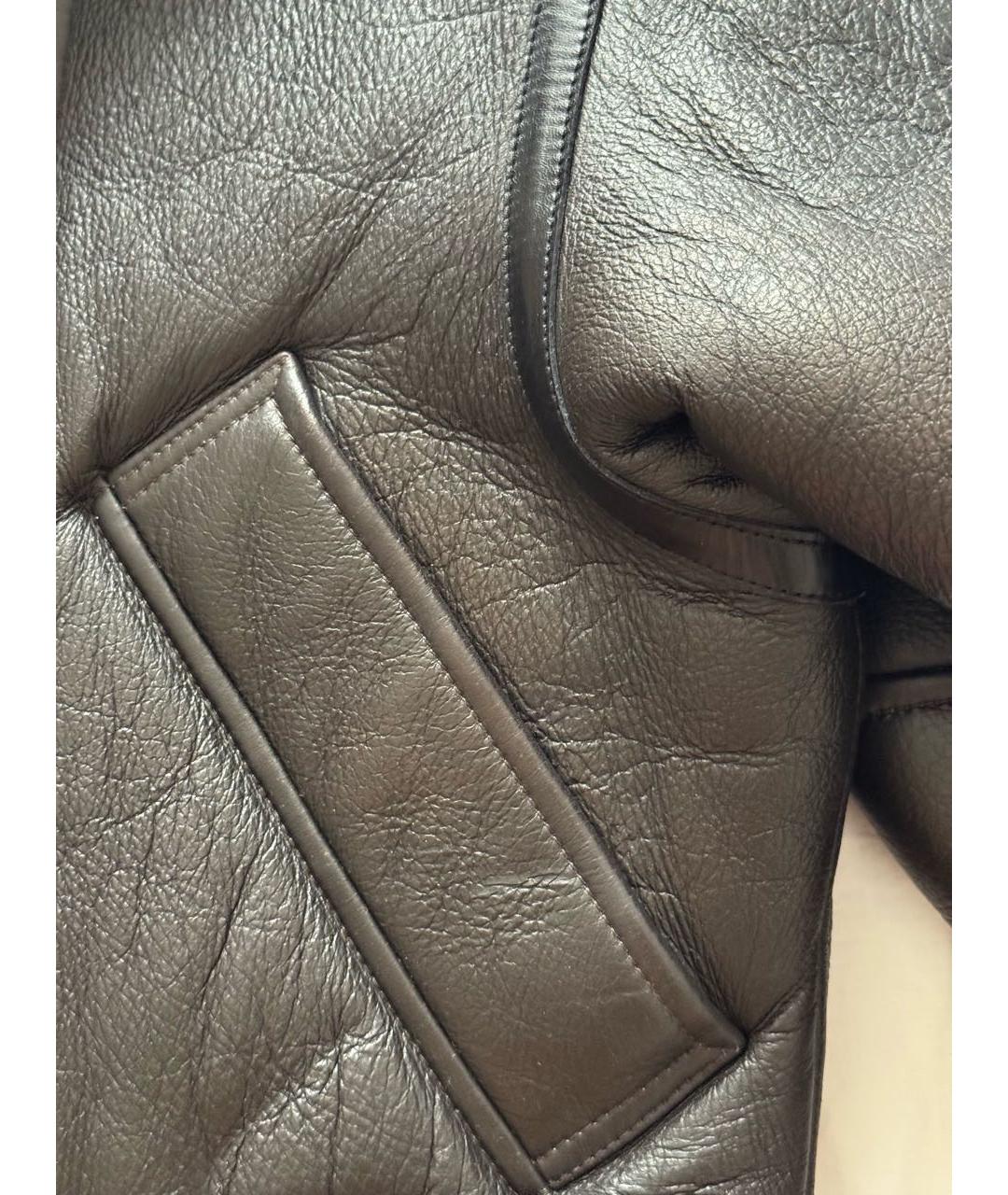 ACNE STUDIOS Коричневая кожаная дубленка, фото 7