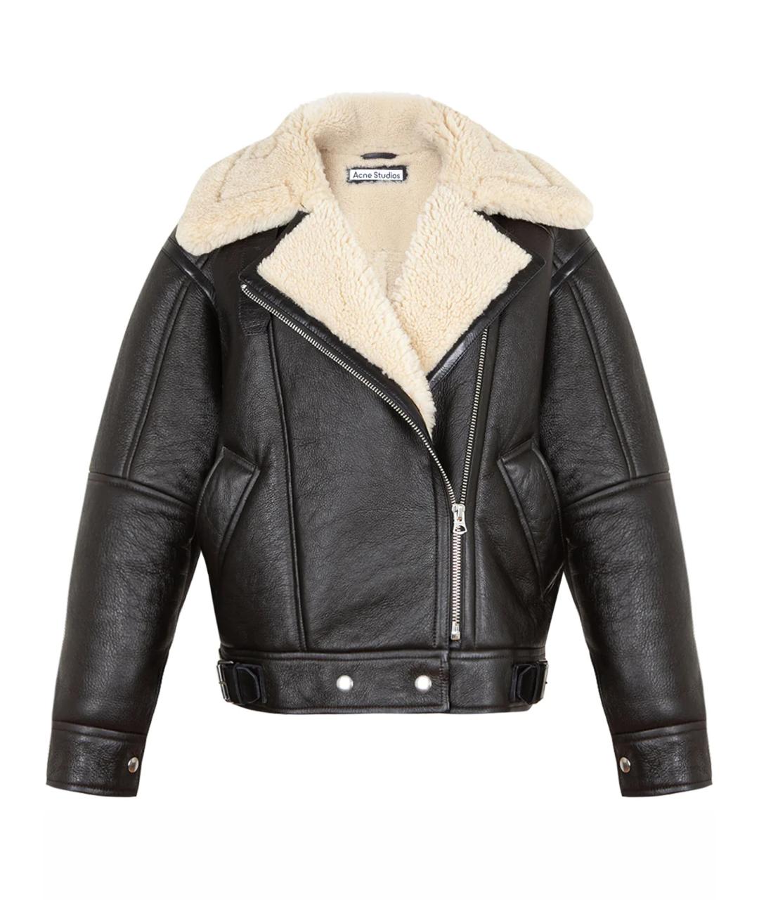 ACNE STUDIOS Коричневая кожаная дубленка, фото 1