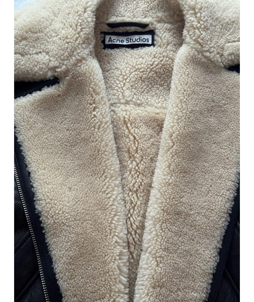 ACNE STUDIOS Коричневая кожаная дубленка, фото 4