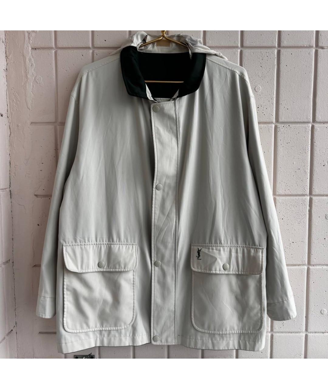 SAINT LAURENT Зеленая полиэстеровая куртка, фото 5