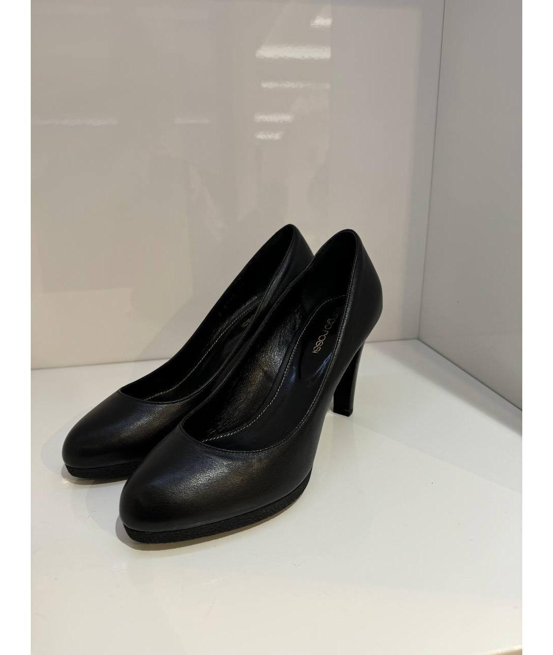 SERGIO ROSSI Черные кожаные туфли, фото 2