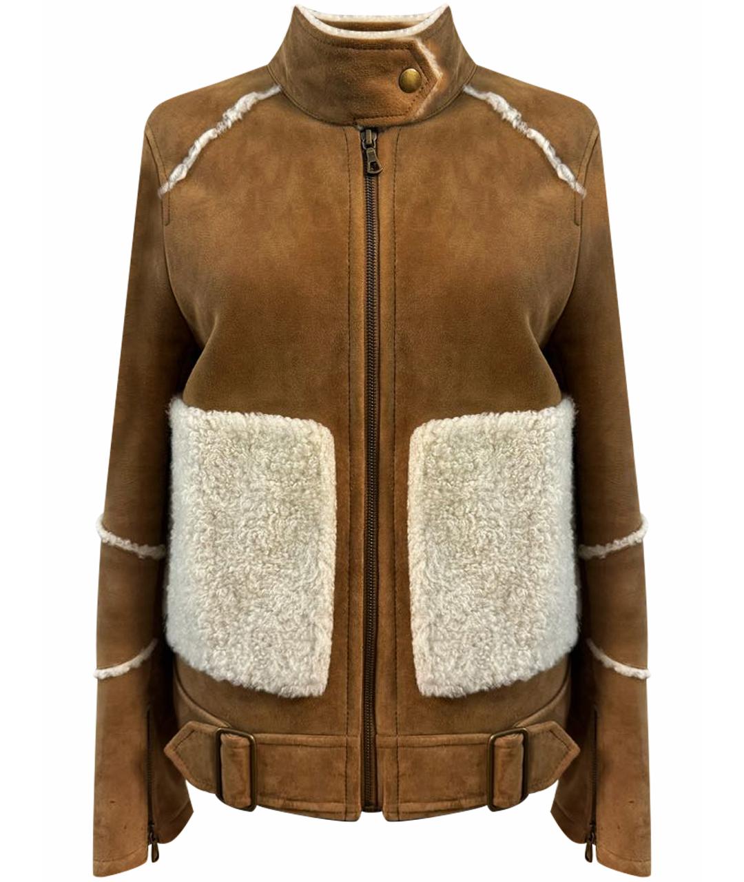 METEO YVES SALOMON Коричневая дубленка, фото 1