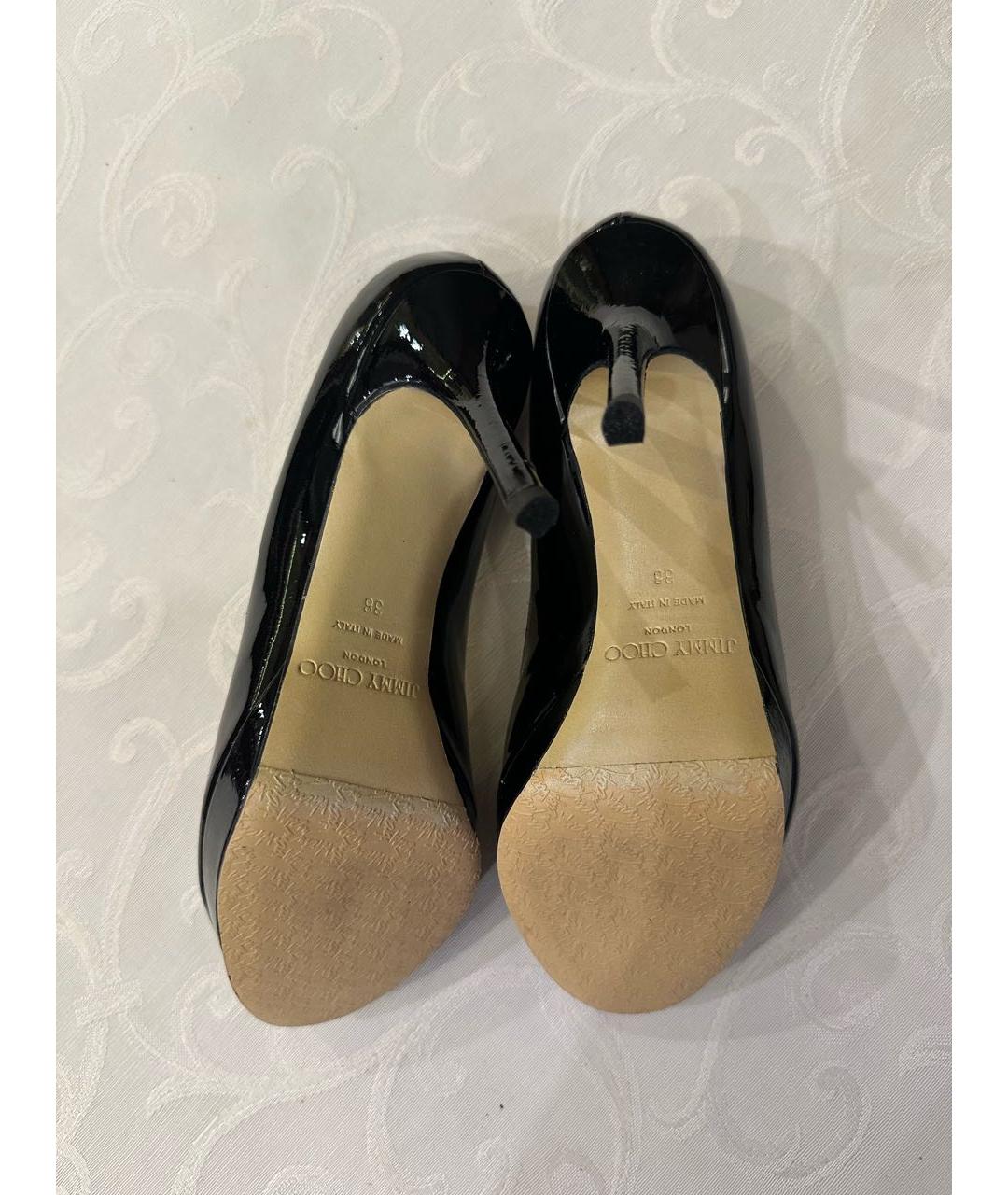 JIMMY CHOO Черные туфли из лакированной кожи, фото 6