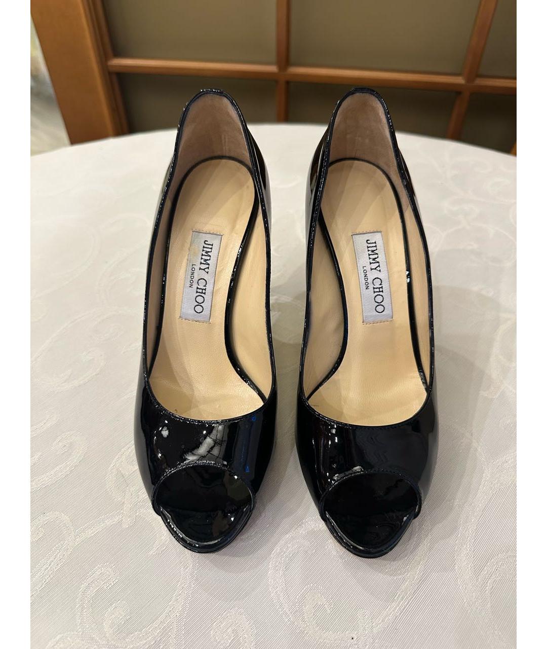 JIMMY CHOO Черные туфли из лакированной кожи, фото 2