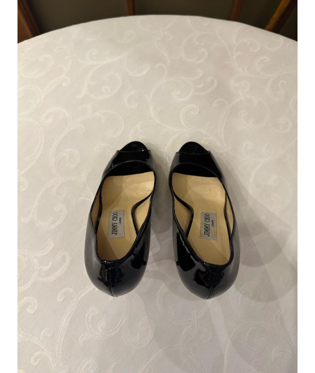 JIMMY CHOO Черные туфли из лакированной кожи, фото 3