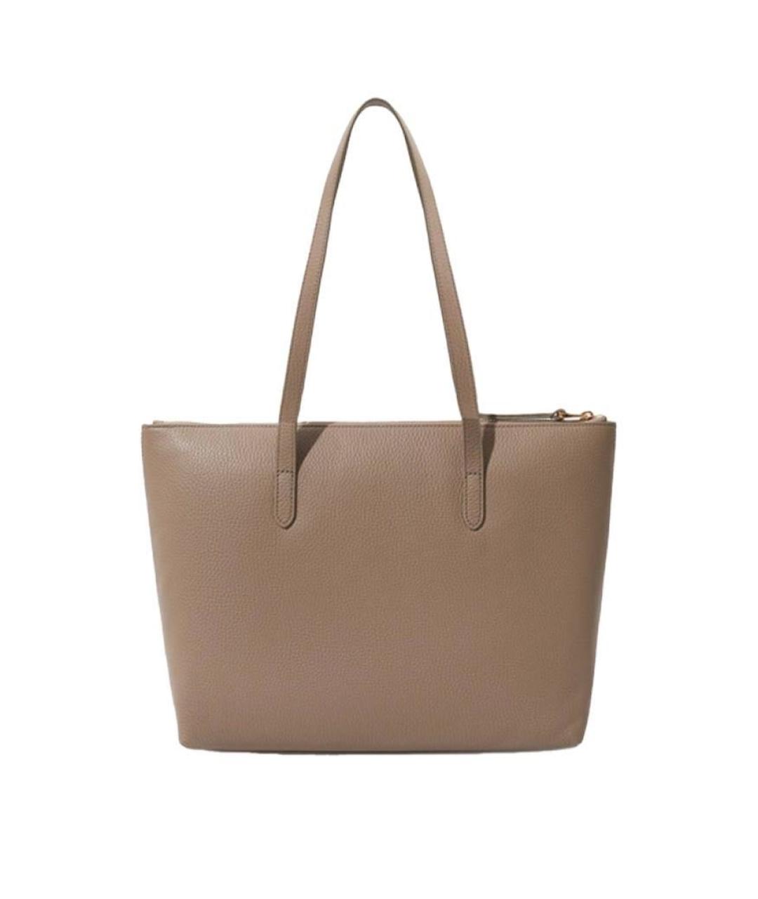 COCCINELLE Бежевая кожаная сумка с короткими ручками, фото 2