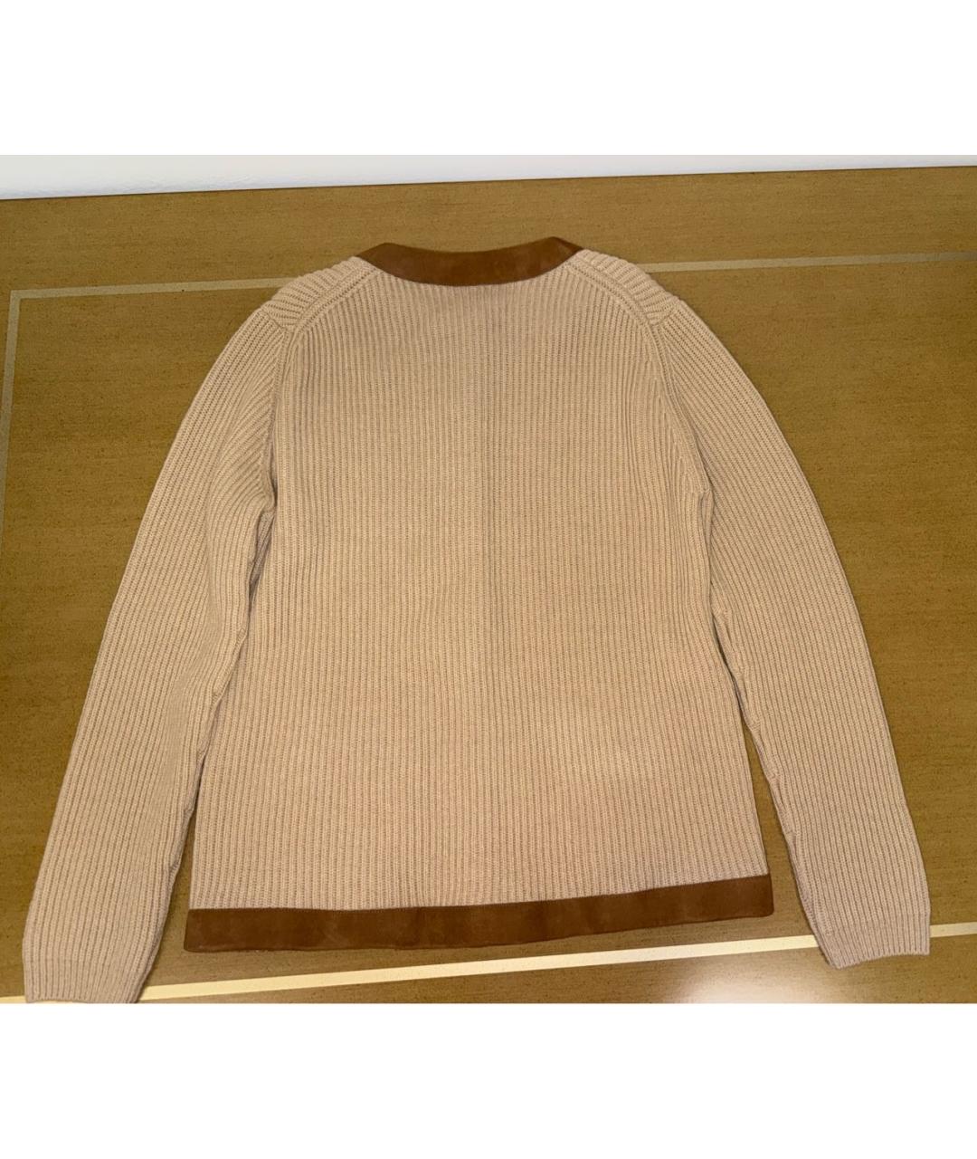 GUCCI Бежевый шерстяной кардиган, фото 2