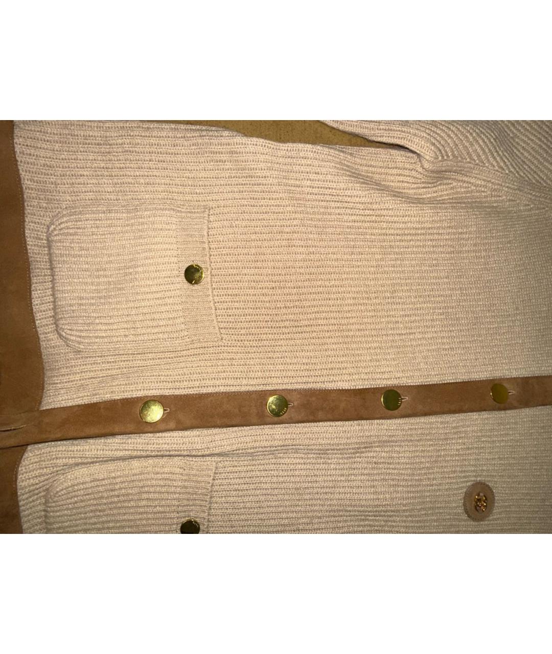 GUCCI Бежевый шерстяной кардиган, фото 4