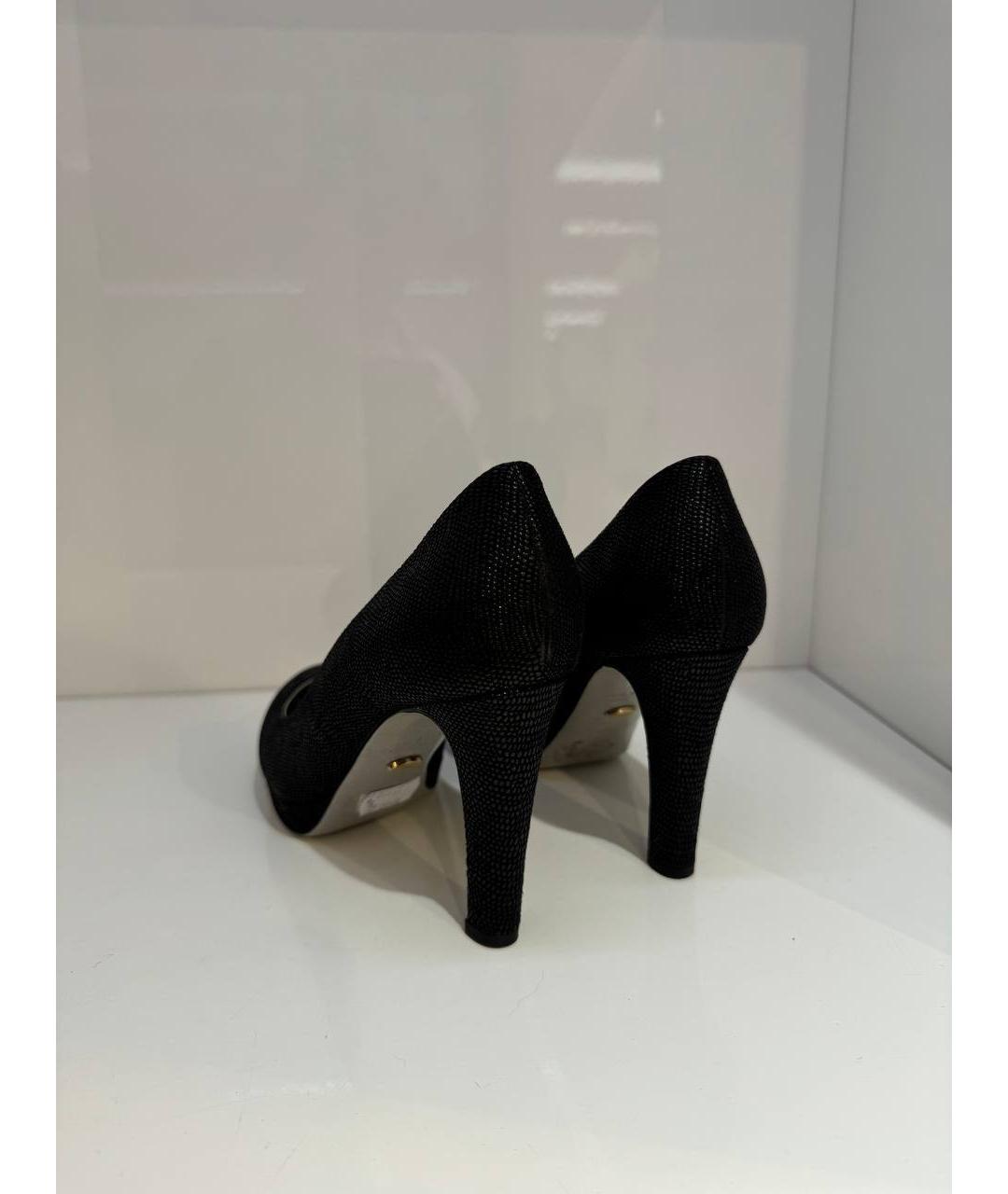 SERGIO ROSSI Черные кожаные туфли, фото 3