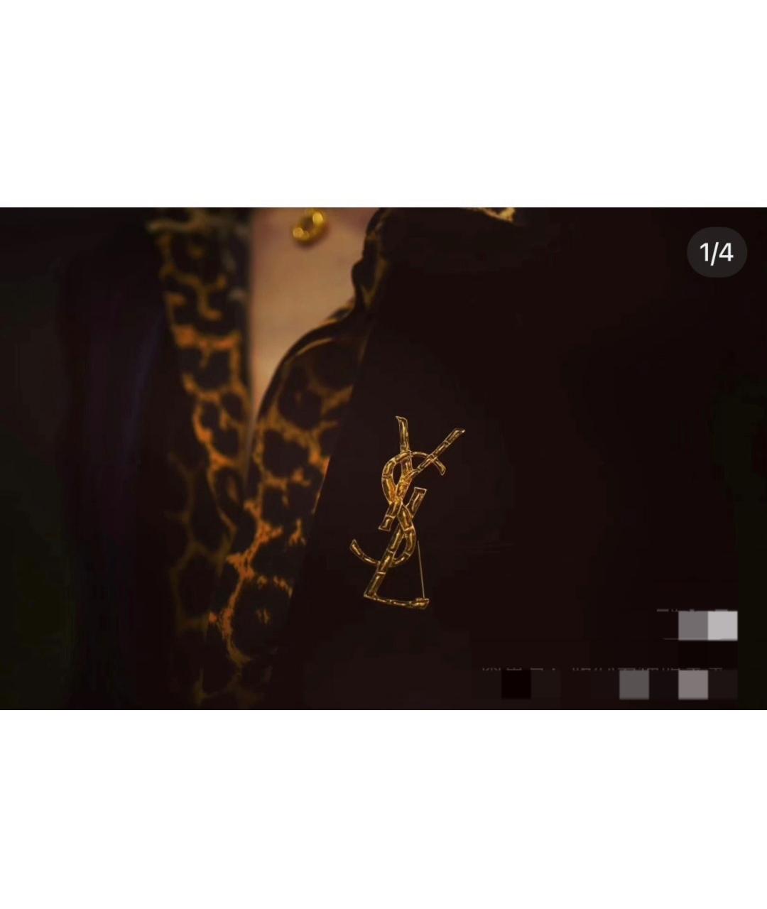 SAINT LAURENT Золотая металлическая булавка / брошь, фото 5