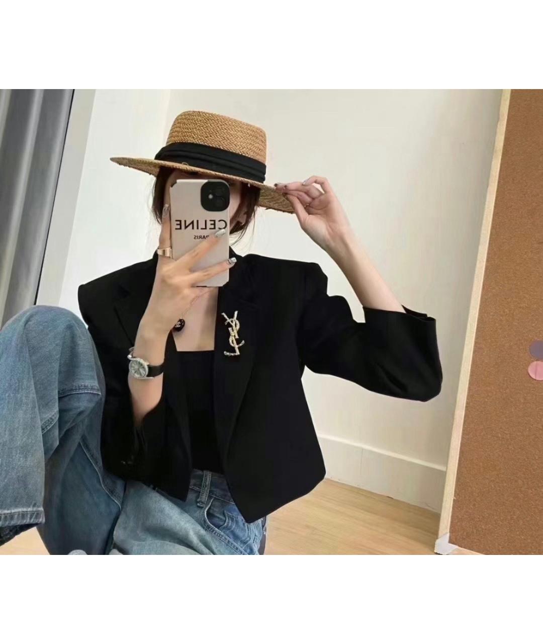 SAINT LAURENT Золотая металлическая булавка / брошь, фото 7