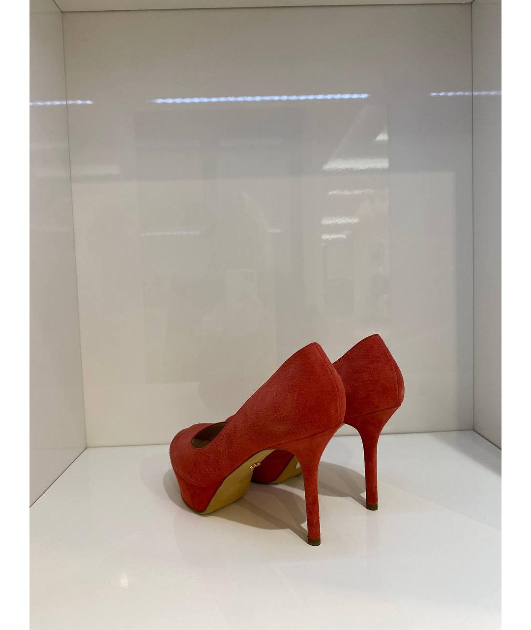 SERGIO ROSSI Красные замшевые туфли, фото 3