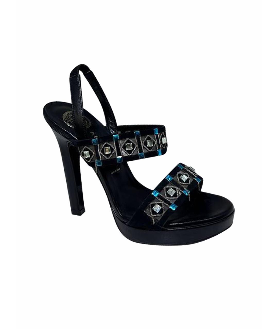 VERSACE Черные босоножки, фото 1