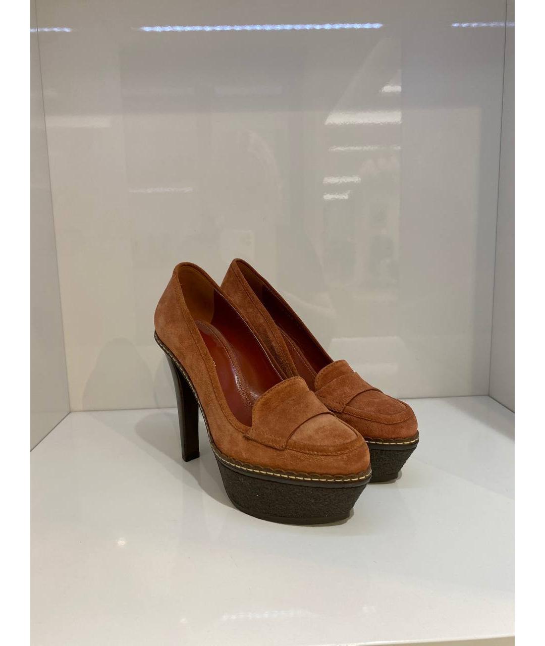 SERGIO ROSSI Коричневые замшевые туфли, фото 4