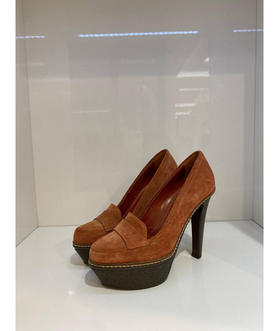 SERGIO ROSSI Коричневые замшевые туфли, фото 2