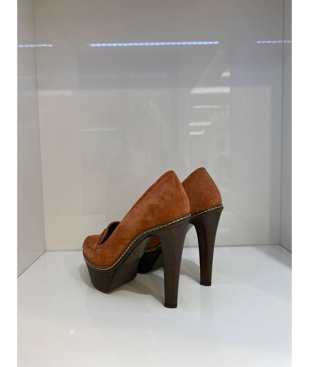 SERGIO ROSSI Коричневые замшевые туфли, фото 3