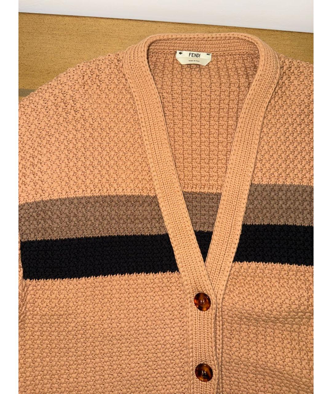 FENDI Коралловый хлопковый кардиган, фото 3