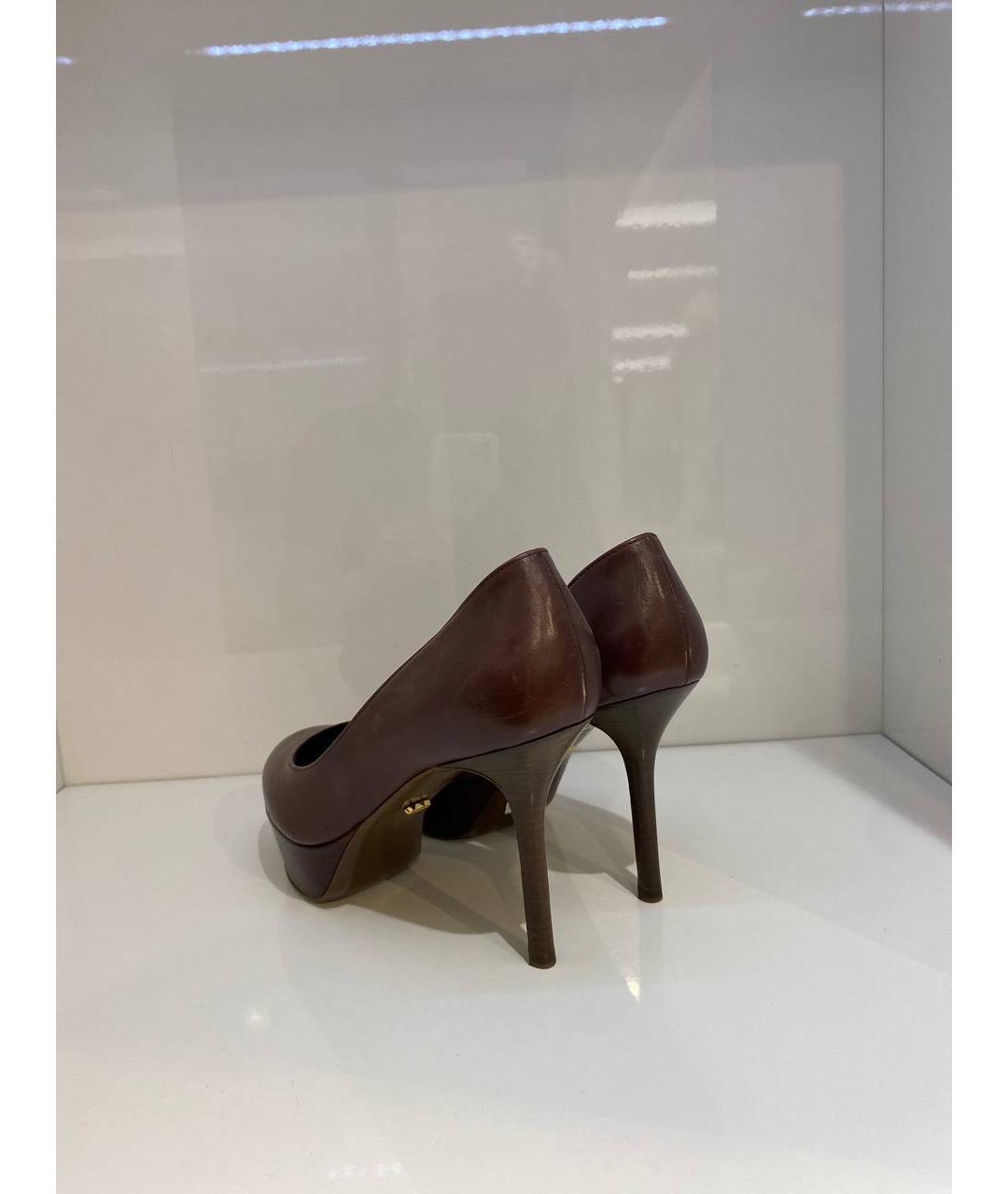 SERGIO ROSSI Коричневые кожаные туфли, фото 3