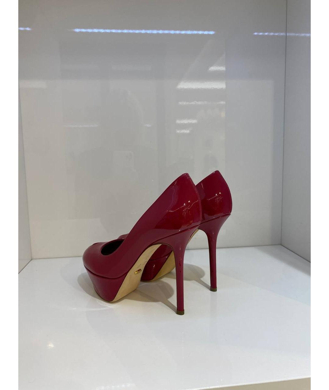 SERGIO ROSSI Красные кожаные туфли, фото 3