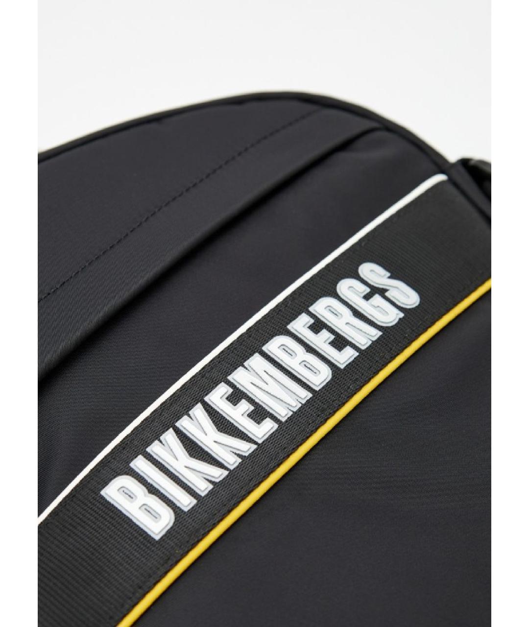 BIKKEMBERGS Черная тканевая сумка на плечо, фото 3