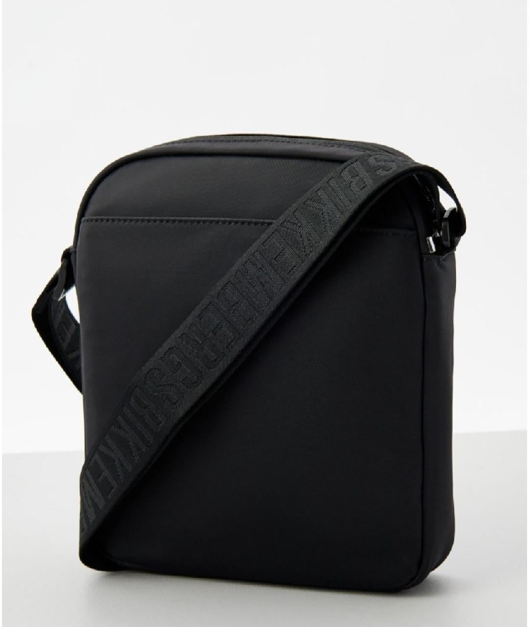 BIKKEMBERGS Черная тканевая сумка на плечо, фото 2