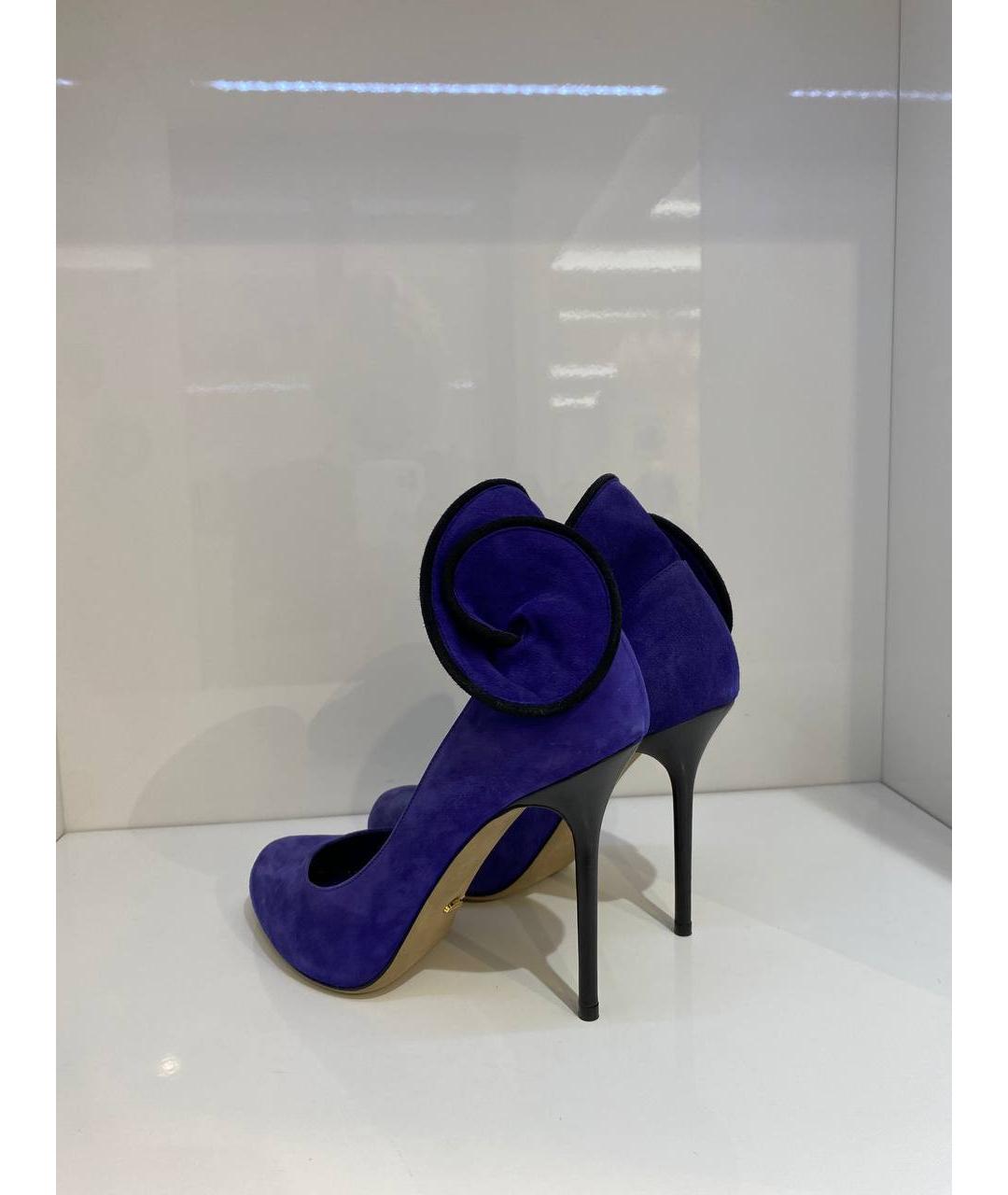 SERGIO ROSSI Синие замшевые туфли, фото 3