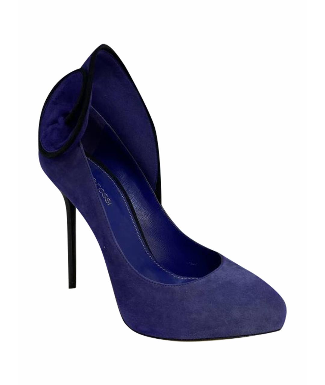 SERGIO ROSSI Синие замшевые туфли, фото 1