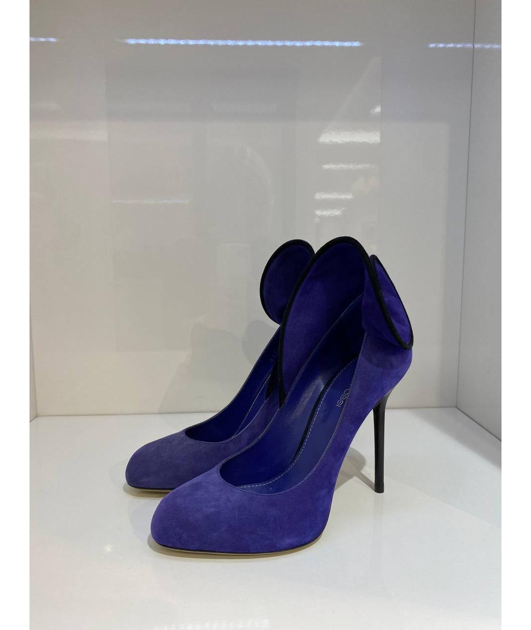 SERGIO ROSSI Синие замшевые туфли, фото 2